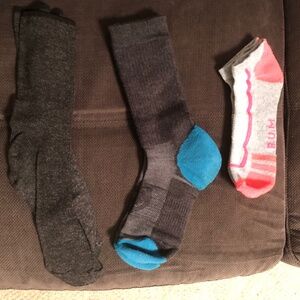 3 Pairs of Women's Socks (One Size Fits Most), Dark Dress, Thick Boot & Bum
